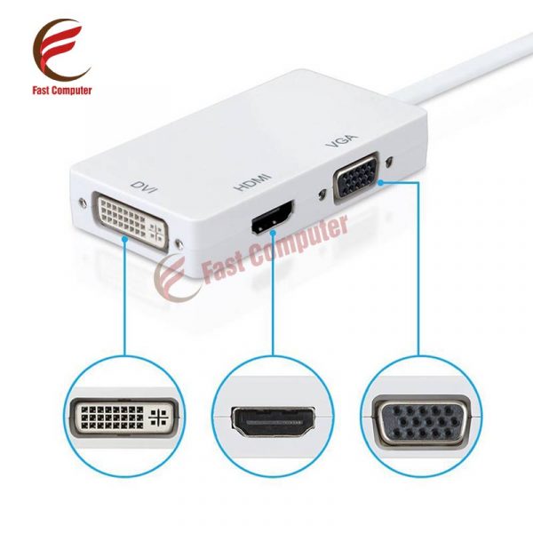 Cáp chuyển Mini DisplayPort sang HDMI+VGA+DVI - Hình ảnh 2