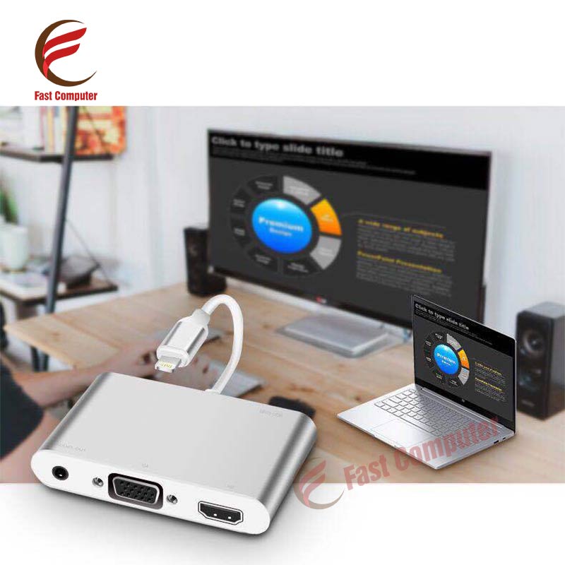 cap lightning to hdmi vga audio av x6l 2 1