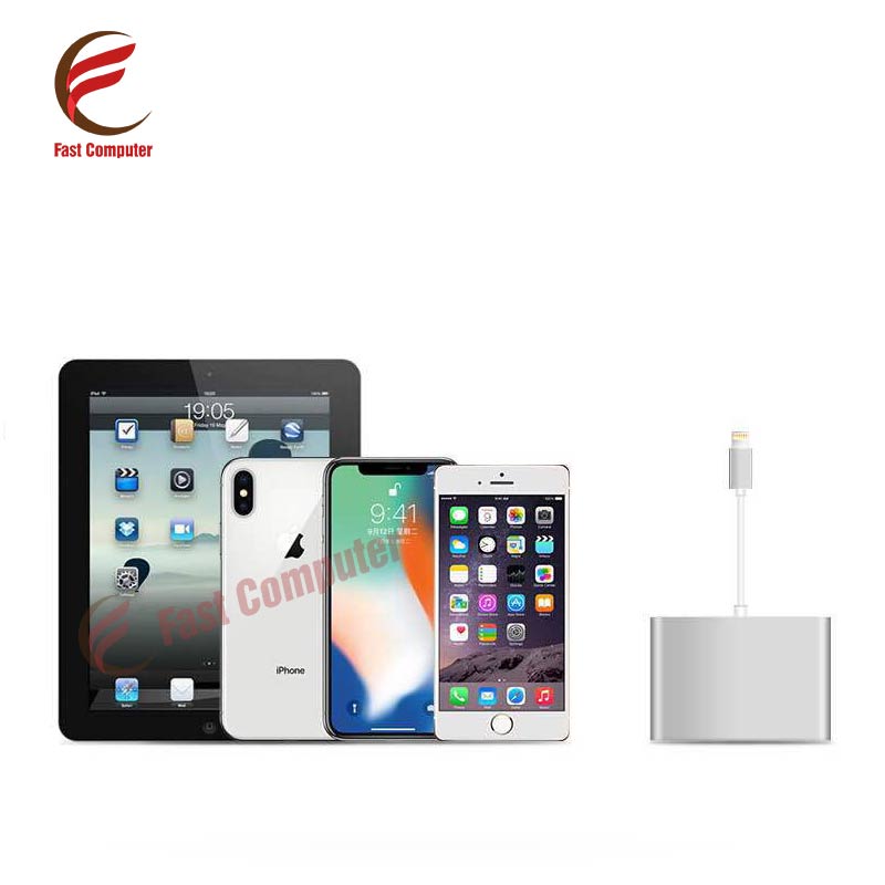 cap lightning to hdmi vga audio av x6l 2 4
