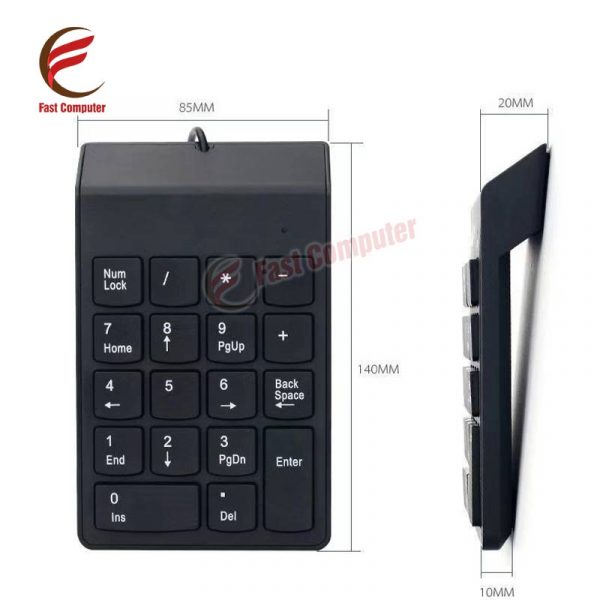 Bàn phím số phụ Numeric Keypad dây USB - Hình ảnh 2